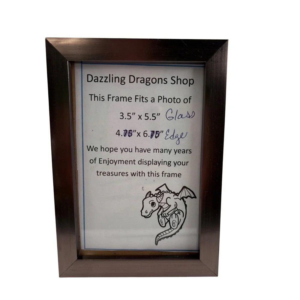 Modern Brushed Brass Photo Frame 3.5x5.5 Sleek Metallic Picture Frame Minimalist